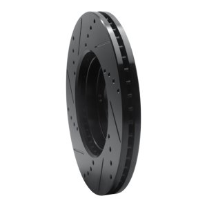 Chevrolet HHR Brake Rotor (1) - Front Right - R1 Concepts - Drilled & Slotted - Black - `06-`11